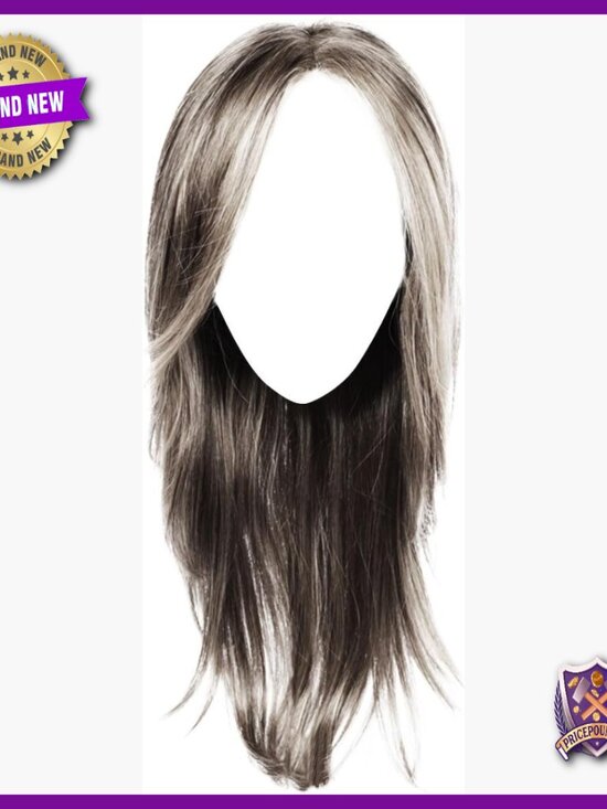 Long Face Framing Layered Wig, Petite Average Cap, Heat Resistant Fiber main image 6